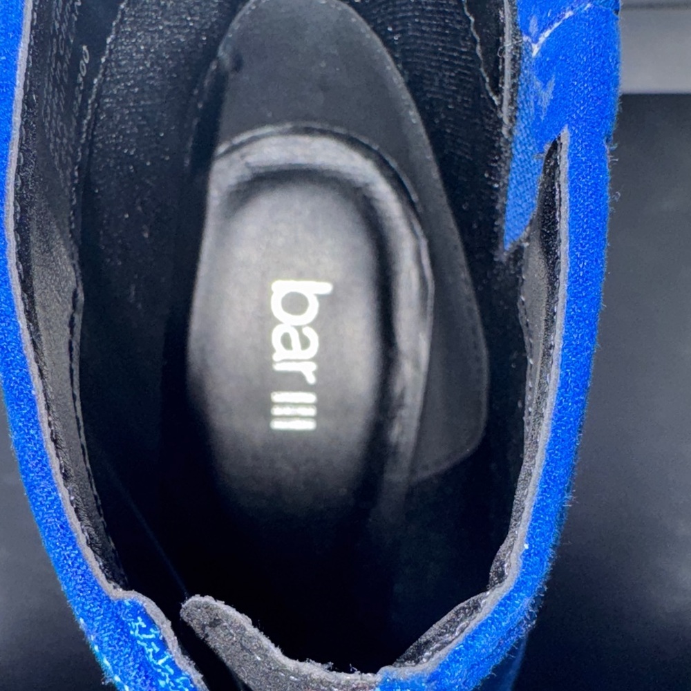 Bar III Royal Blue Suede Heeled Boots - Picture 2 of 4